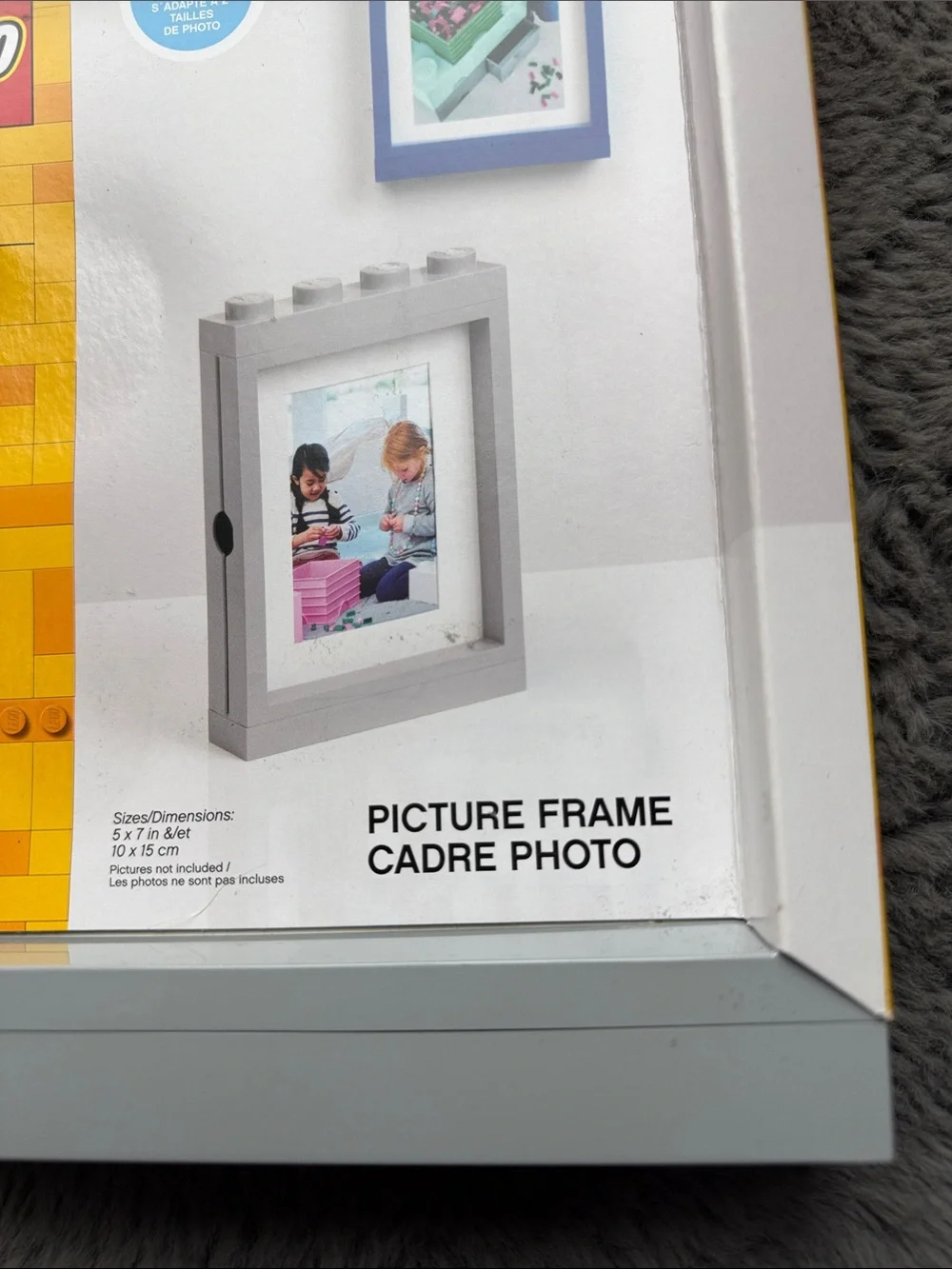Lego Picture Frame Cadre Photo Gray 4113 5 x 7 inches NEW - Picture 3 of 14